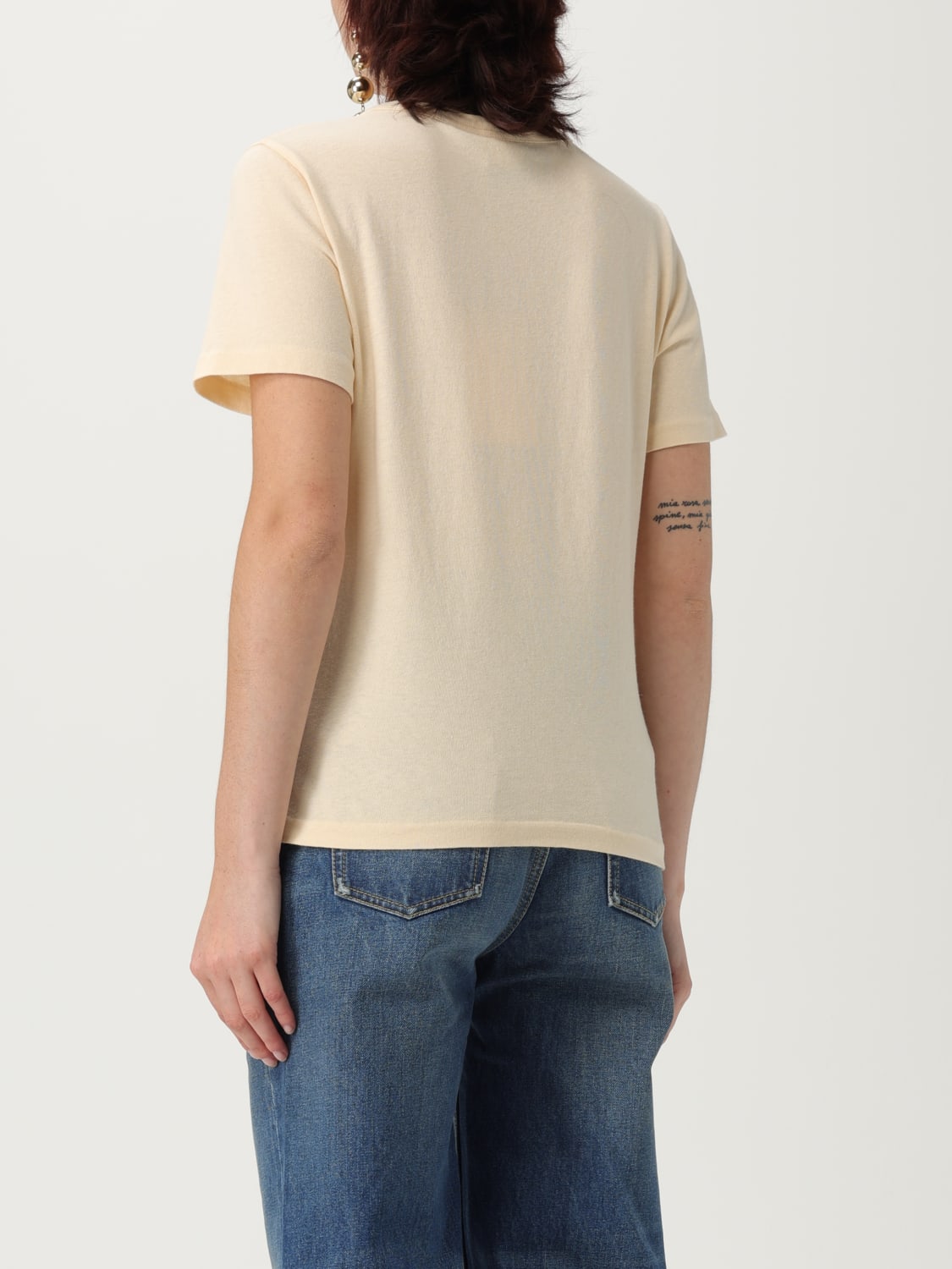 CHLOÉ T-SHIRTS: T-shirt in cotone con logo Chloé, Rosa - Img 3