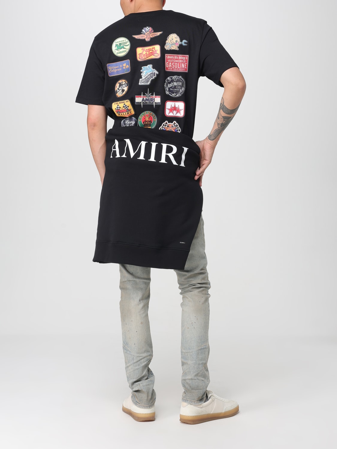 AMIRI T-SHIRT: T-shirt Amiri in cotone con stampa , Nero - Img 2