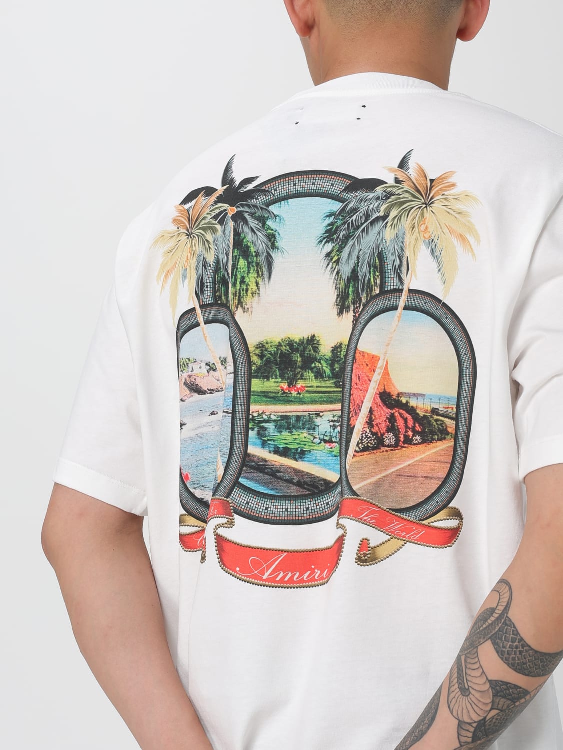 Tシャツ・カットソー AMIRI Men T-shirt White AMJYTE1217 IVORY AMIRI: T-shirt men - White | Amiri t-shirt AMJYTE1217 online