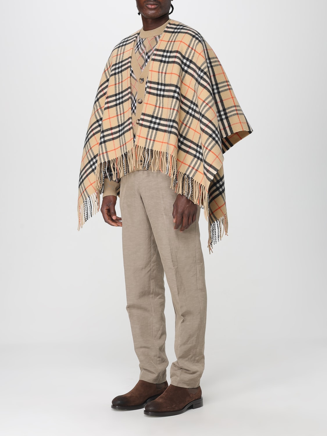 BURBERRY COAT: Scarf men Burberry, Beige - Img 4