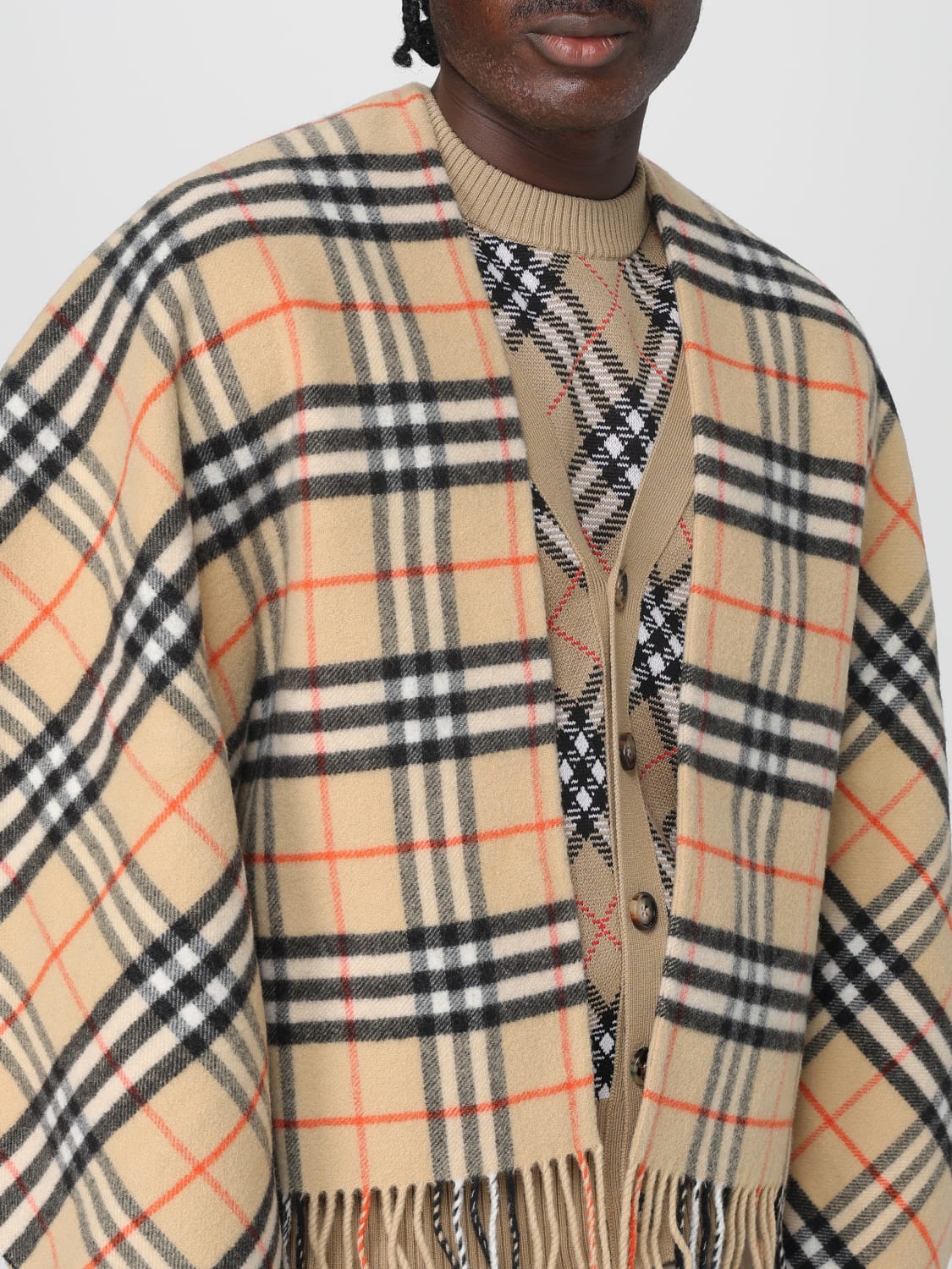 BURBERRY COAT: Scarf men Burberry, Beige - Img 5