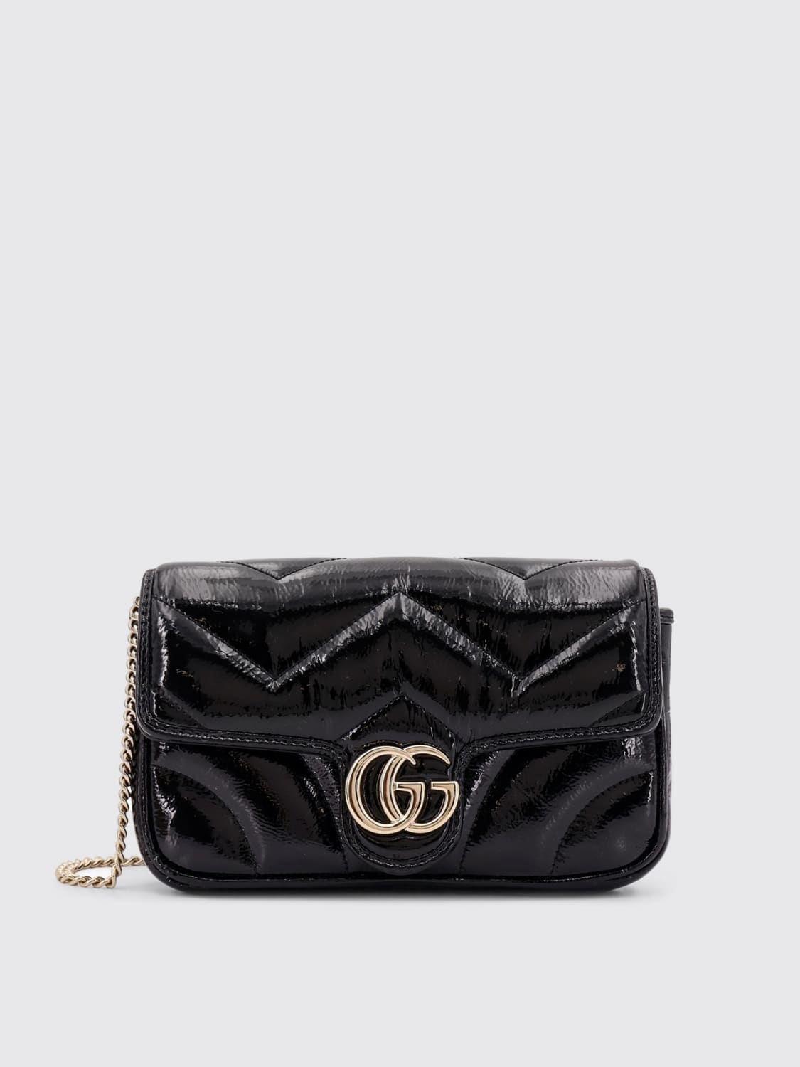 ショルダーバッグ・ポシェット Gucci Borsa Gg Marmont Piccola In Pelle Verniciata GG Marmont Bag Collection - Luxury Leather Handbags | GUCCI®