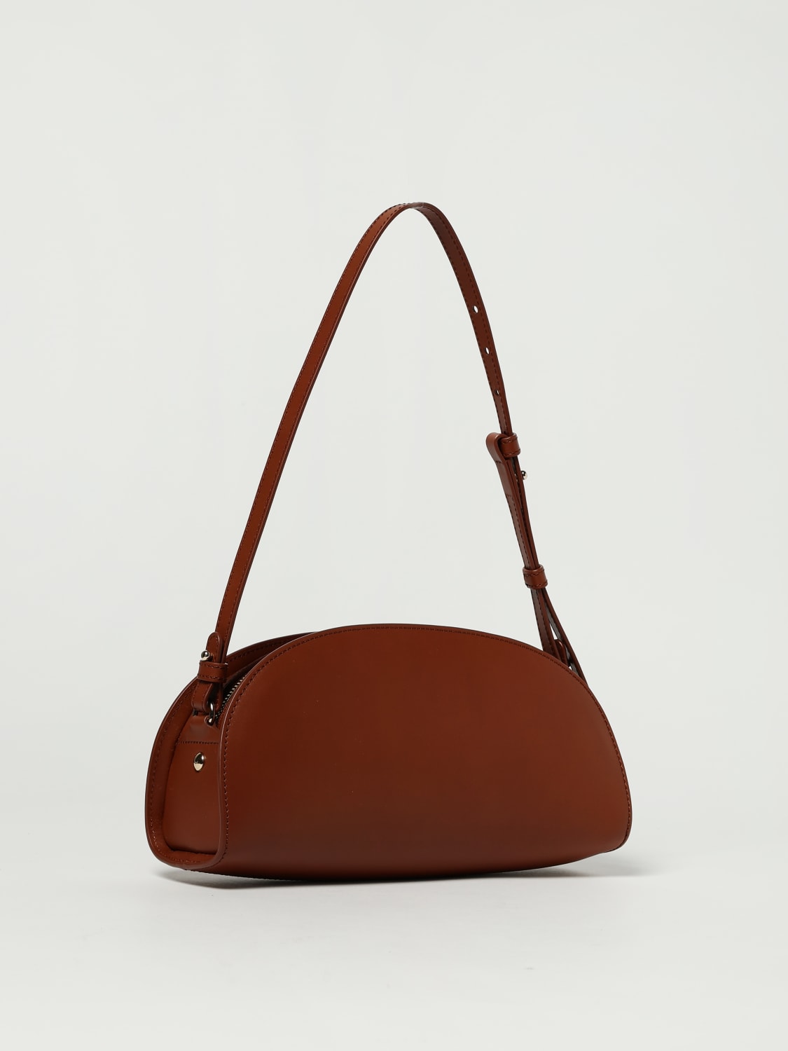 A.P.C. BORSA A SPALLA: Borsa Demi Lune A.P.C. in pelle , Marrone - Img 2