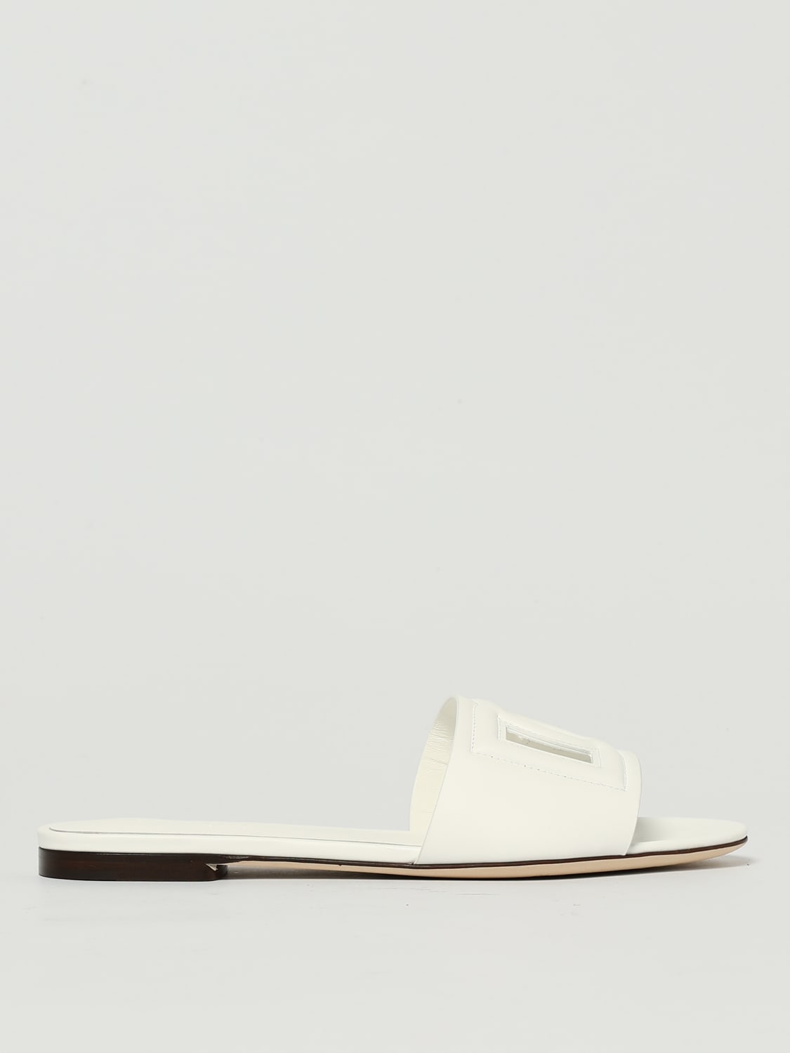 DOLCE & GABBANA HEELED SANDAL: Flat sandals woman Dolce & Gabbana, White - Img 1