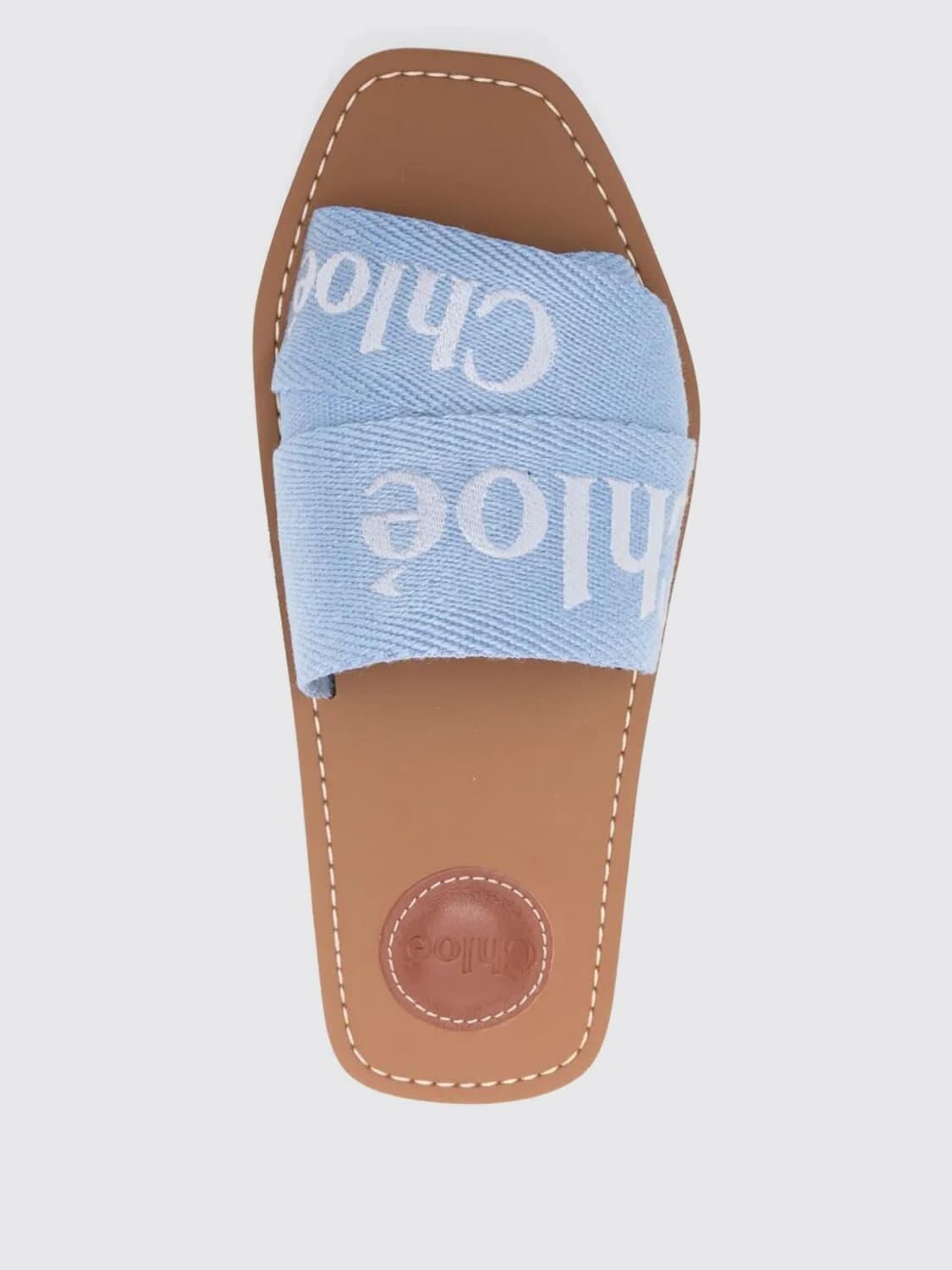 CHLOÉ SANDALEN MIT ABSATZ: Flache sandalen damen ChloÉ, Hellblau - Img 4