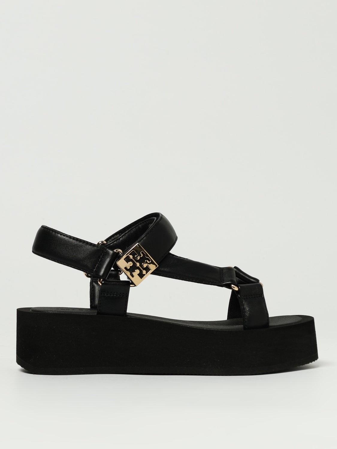 TORY BURCH SANDALES À TALONS: Sandales plates femme Tory Burch, Noir - Img 1