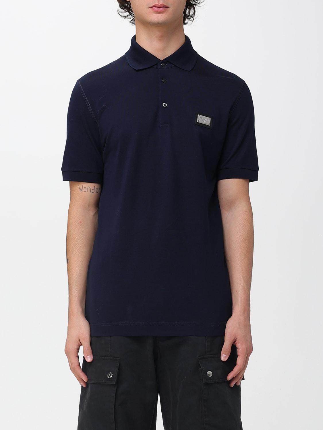 DOLCE & GABBANA POLO: Polo herren Dolce & Gabbana, Blau - Img 1