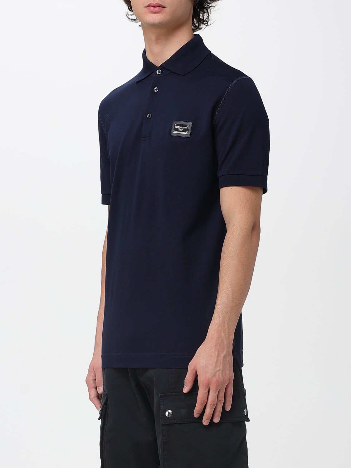 DOLCE & GABBANA POLO: Polo herren Dolce & Gabbana, Blau - Img 4