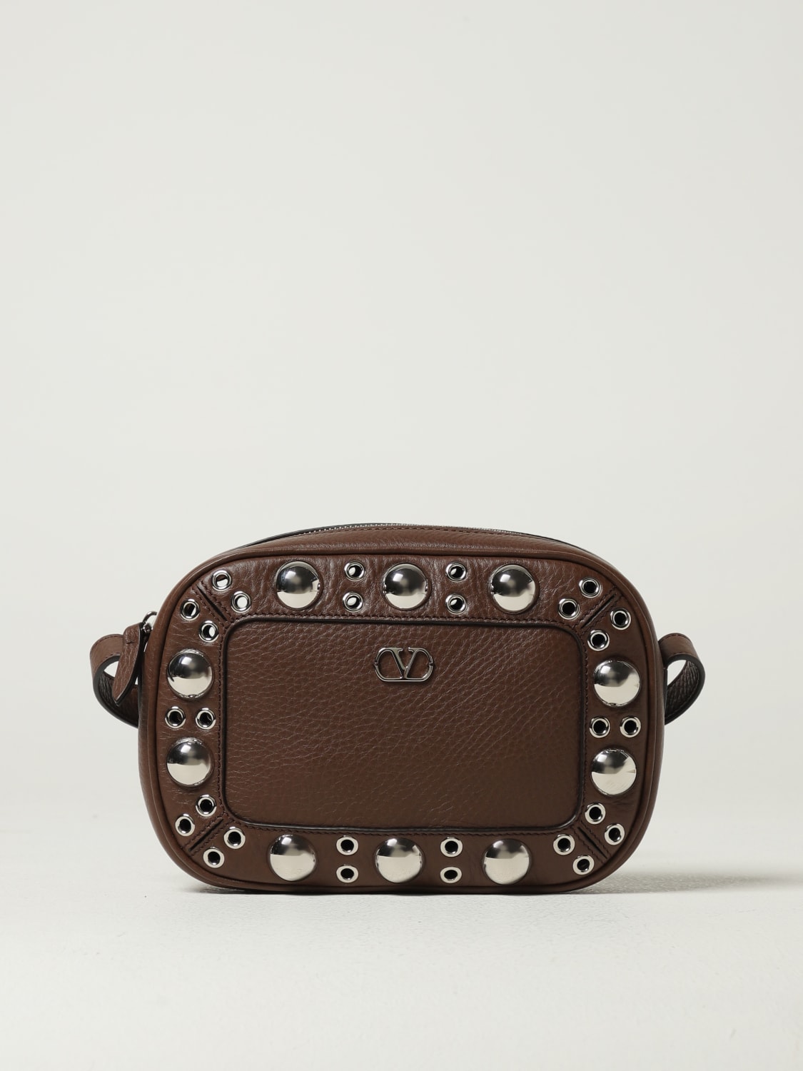 VALENTINO GARAVANI MINI BAG: Shoulder bag woman Valentino Garavani, Brown - Img 1