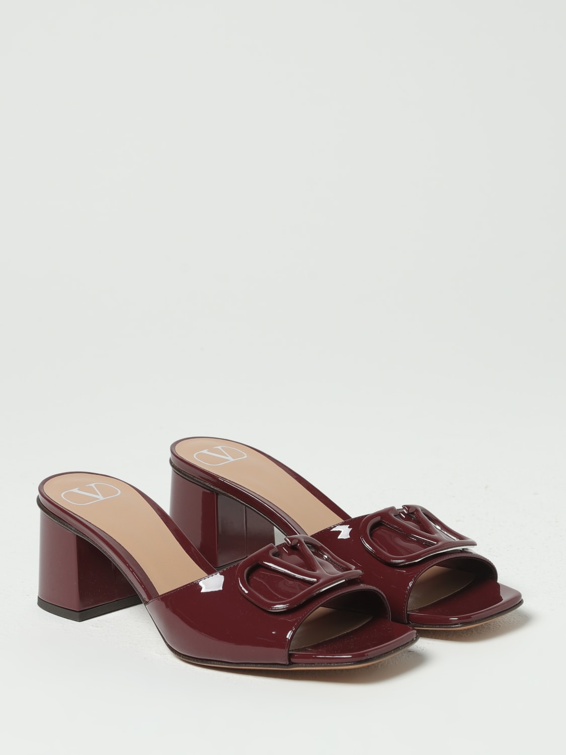 VALENTINO GARAVANI HEELED SANDAL: Shoes woman Valentino Garavani, Burgundy - Img 2