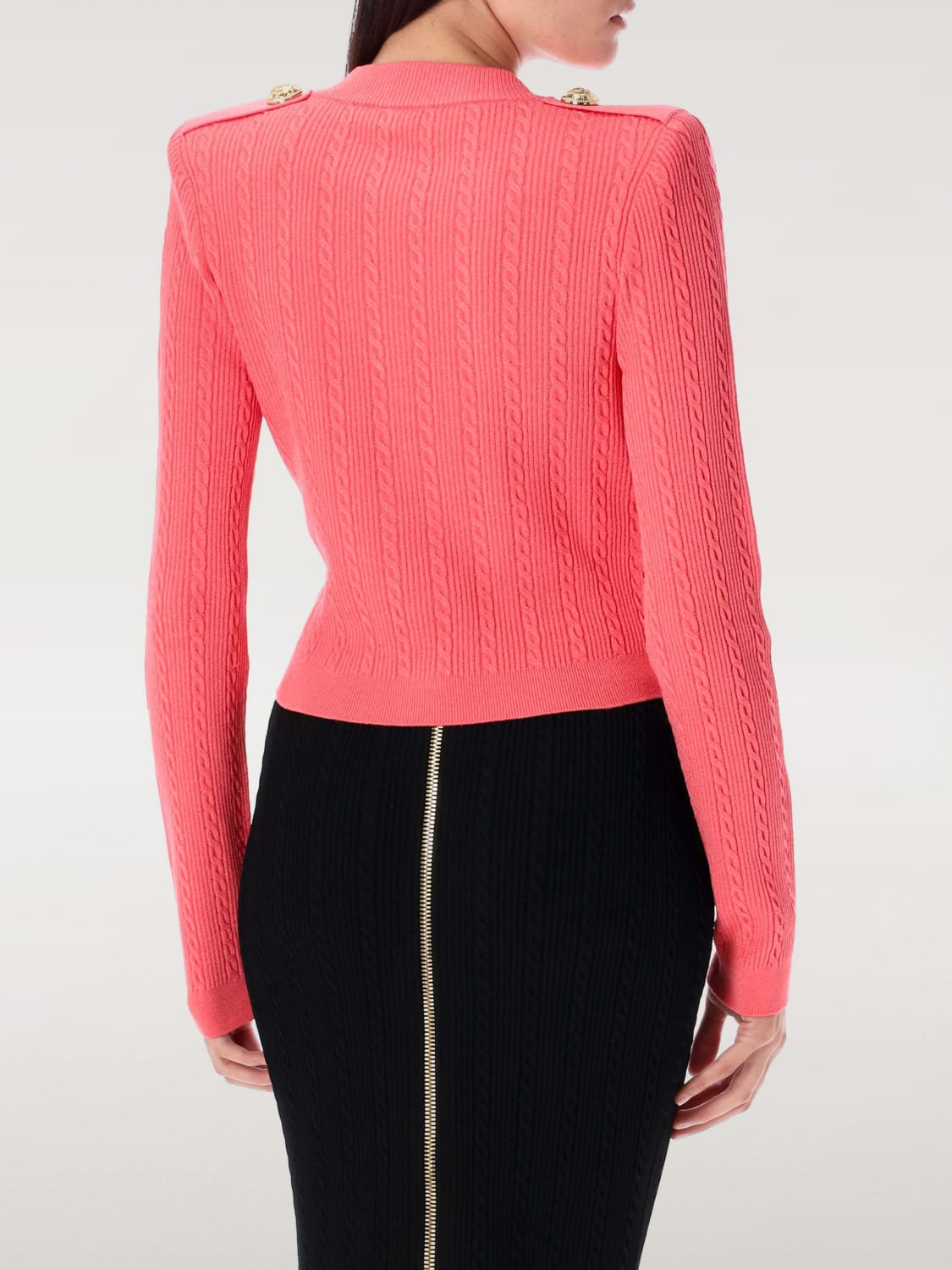 BALMAIN SWEATER: Sweater woman Balmain, Orange - Img 2