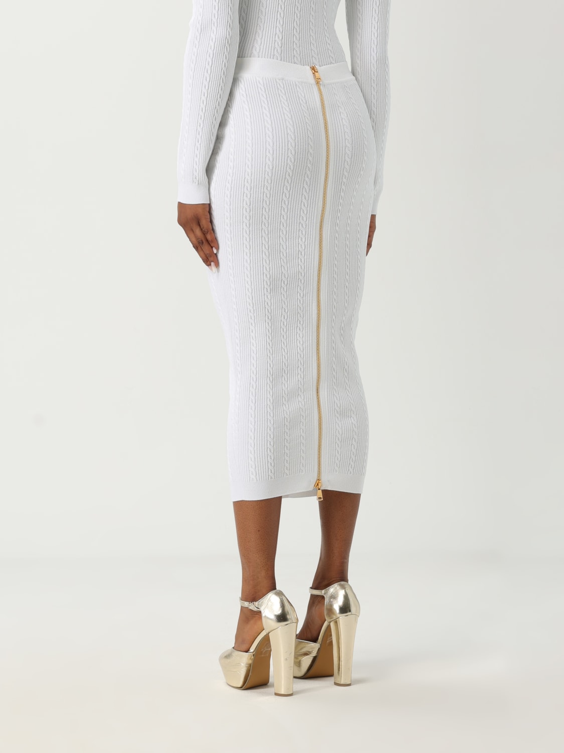 BALMAIN FALDA: Falda mujer Balmain, Blanco - Img 3