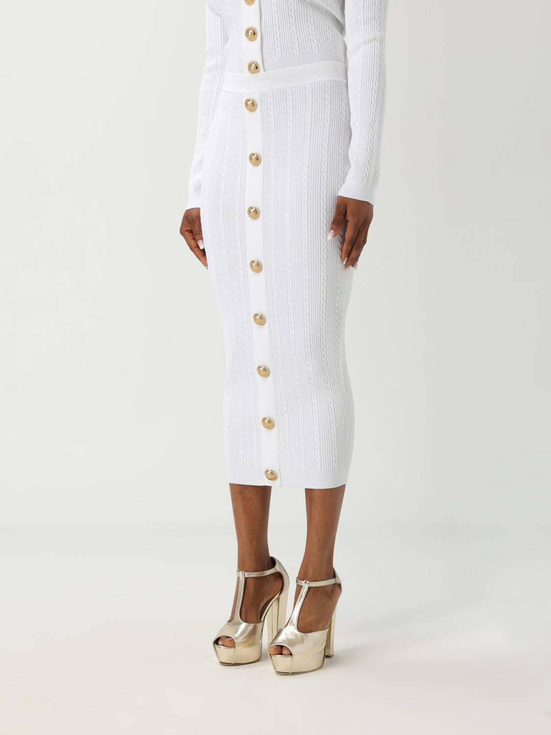 BALMAIN FALDA: Falda mujer Balmain, Blanco - Img 4