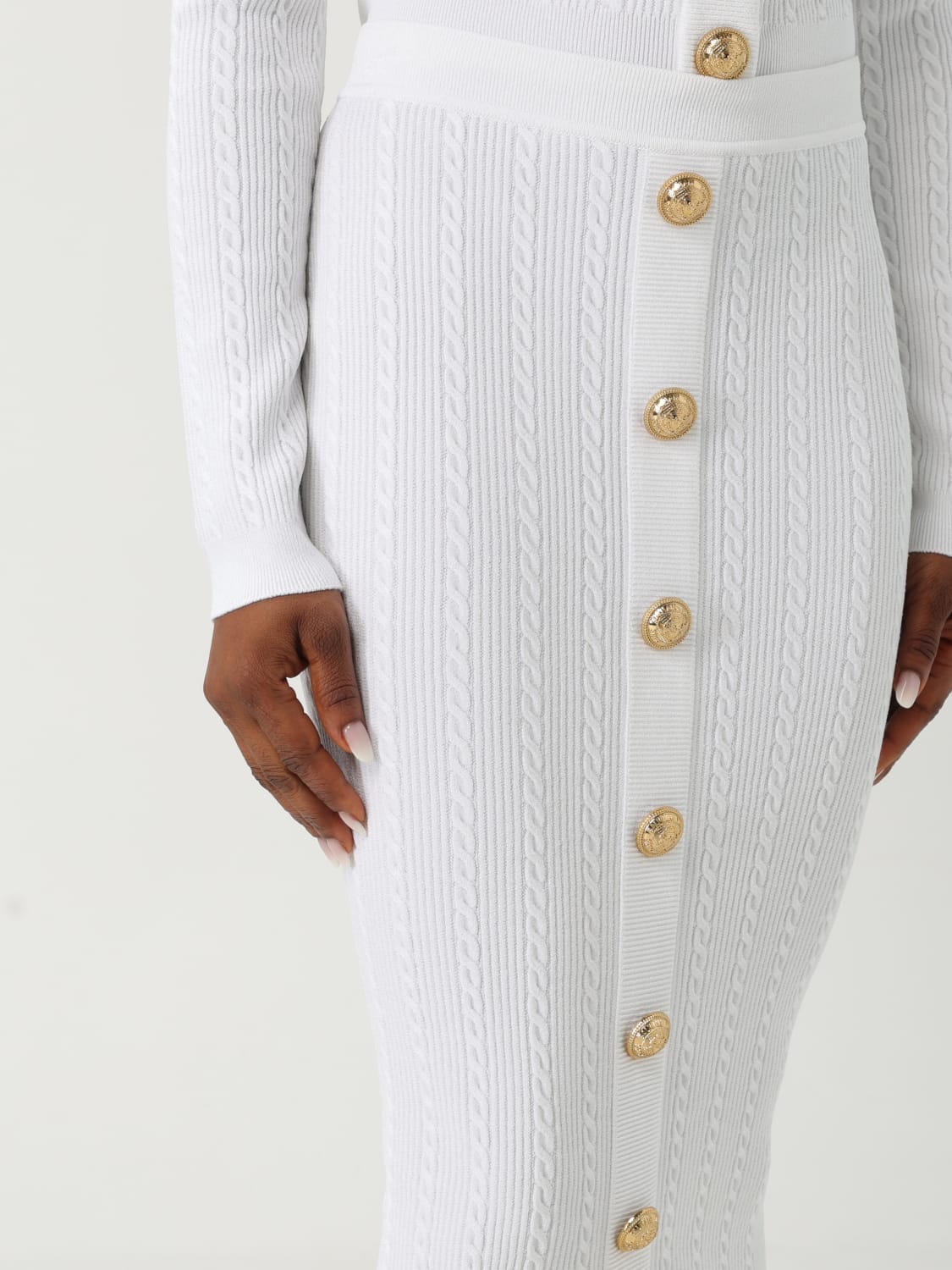 BALMAIN FALDA: Falda mujer Balmain, Blanco - Img 5
