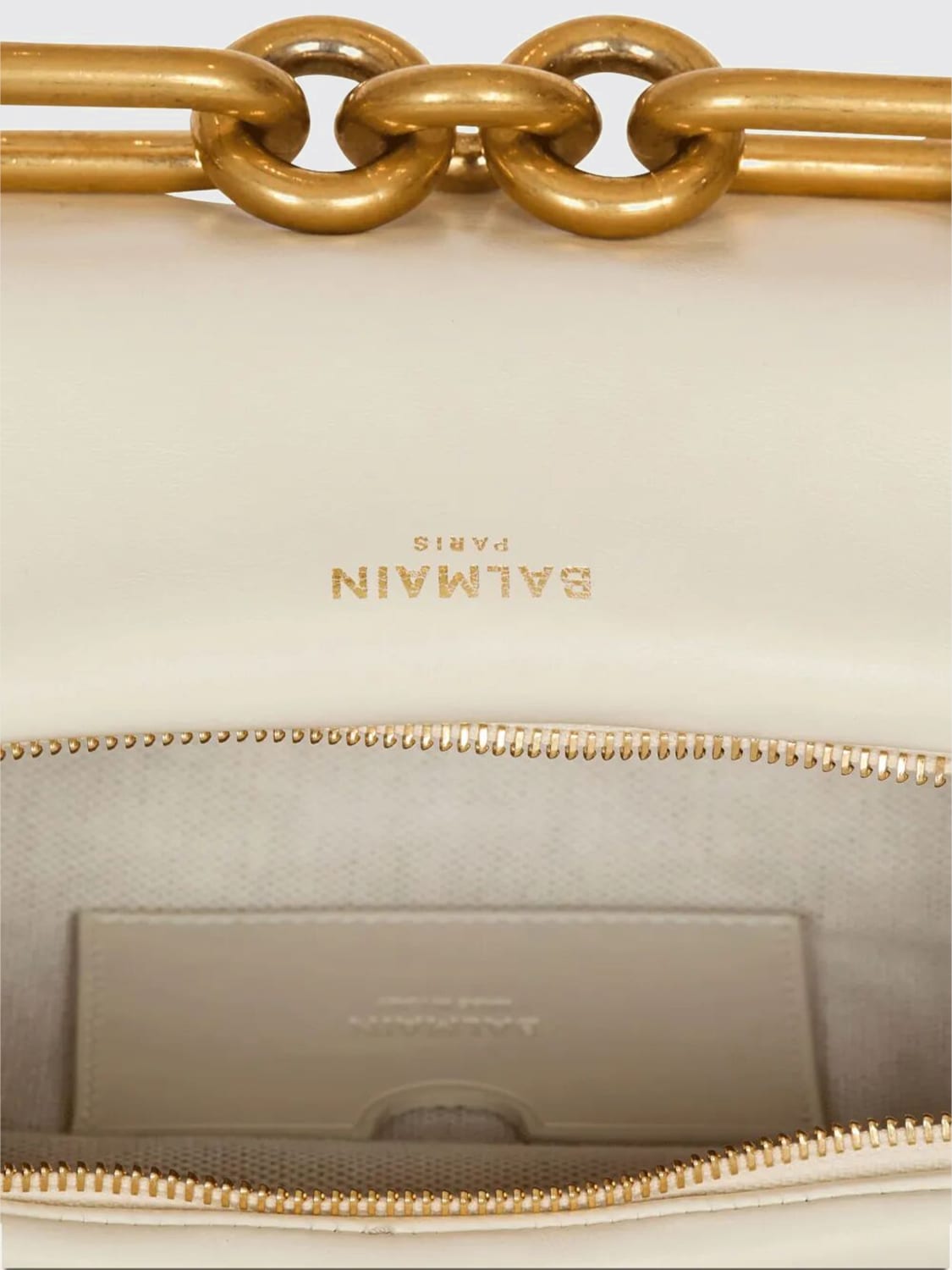 BALMAIN SAC PORTÉ ÉPAULE: Sac porté épaule femme Balmain, Blanc - Img 5