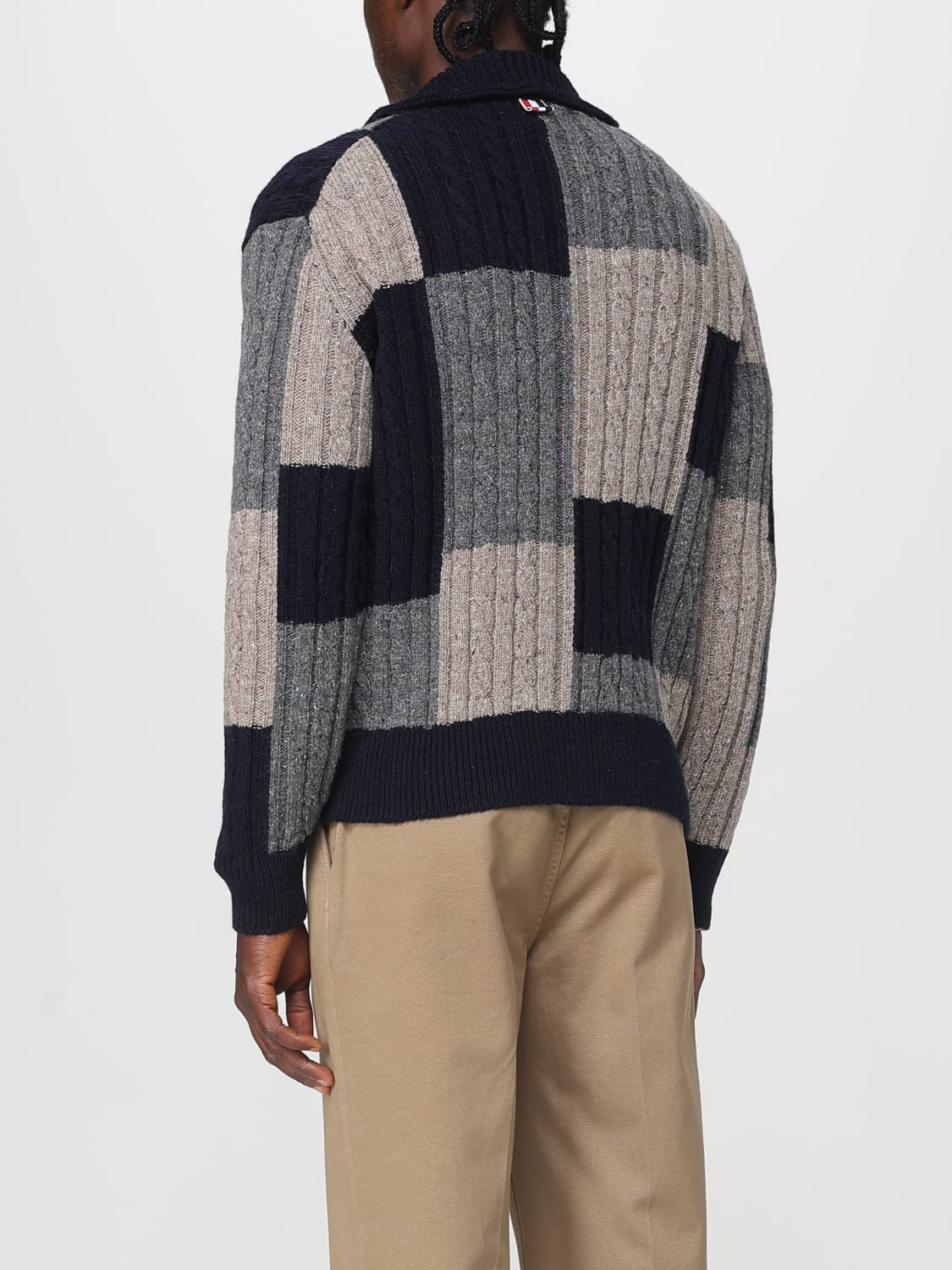 THOM BROWNE SWEATER: Sweater men Thom Browne, Navy - Img 3