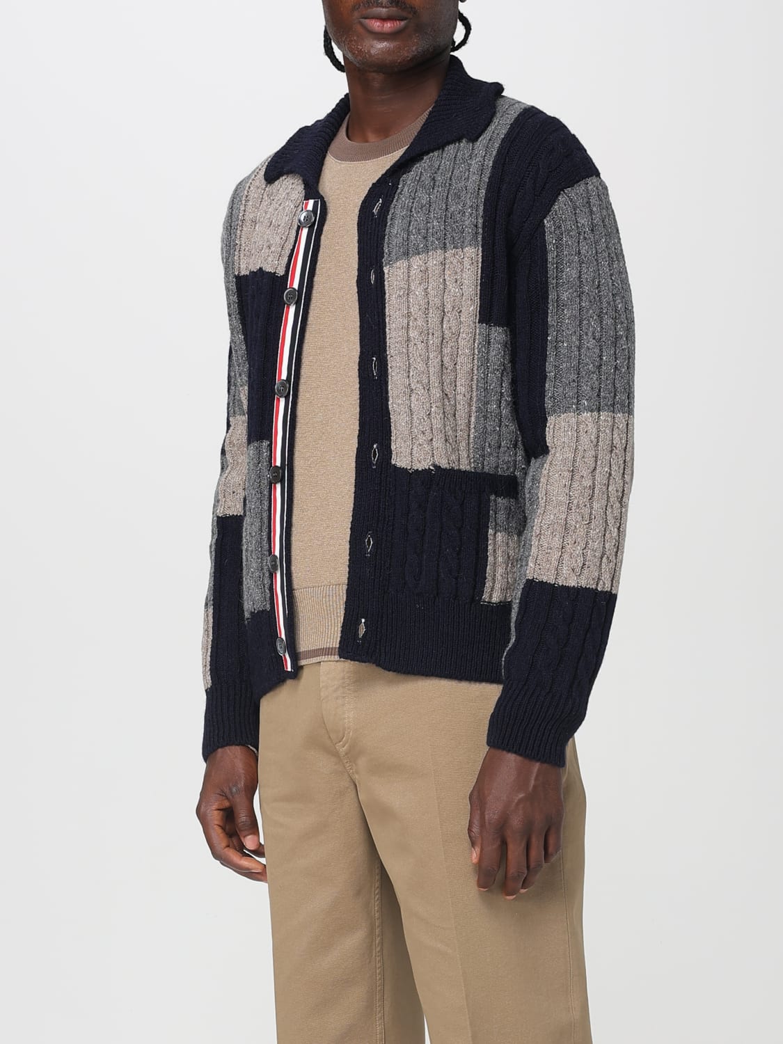 THOM BROWNE SWEATER: Sweater men Thom Browne, Navy - Img 4