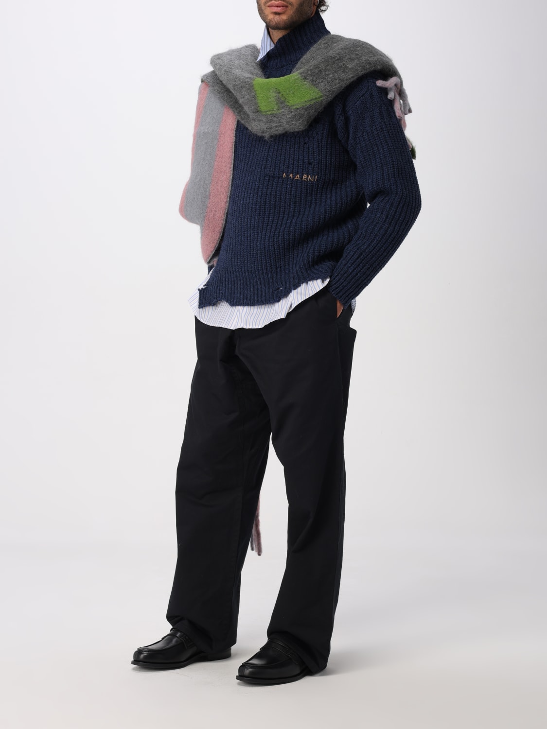 MARNI SWEATER: Sweater men Marni, Blue - Img 2