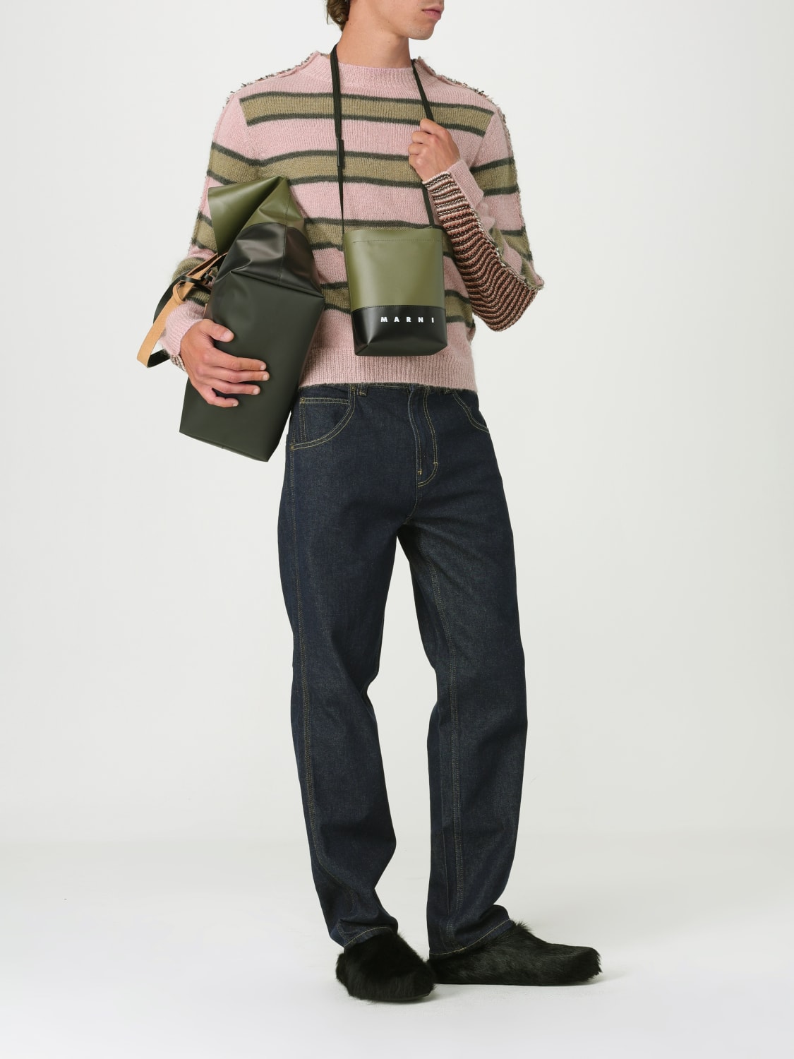MARNI BANDOLERA: Bolsos hombre Marni, Verde Salvia - Img 2