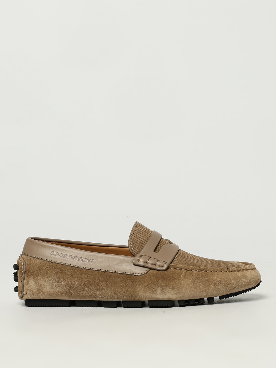 EMPORIO ARMANI LOAFERS: Loafers men Emporio Armani, Beige - Img 1