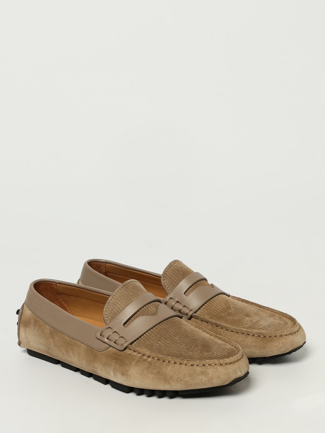 EMPORIO ARMANI LOAFERS: Loafers men Emporio Armani, Beige - Img 2