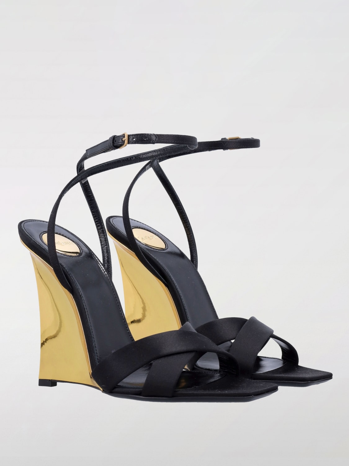 SAINT LAURENT HEELED SANDAL: Flat shoes woman Saint Laurent, Black - Img 2