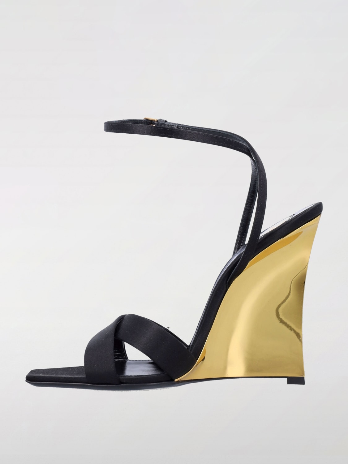 SAINT LAURENT HEELED SANDAL: Flat shoes woman Saint Laurent, Black - Img 3