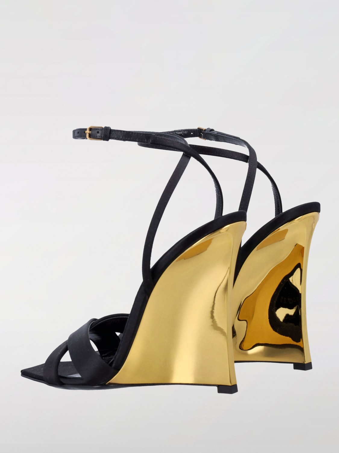 SAINT LAURENT HEELED SANDAL: Flat shoes woman Saint Laurent, Black - Img 4