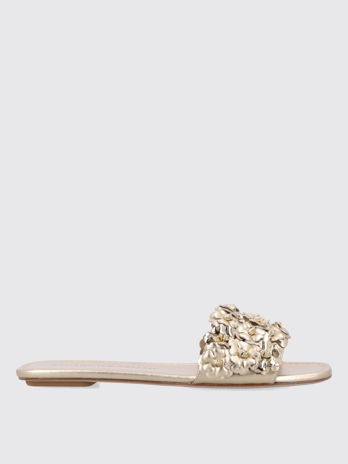 STUART WEITZMAN FLAT SANDAL: Flat shoes woman Stuart Weitzman, Gold - Img 1
