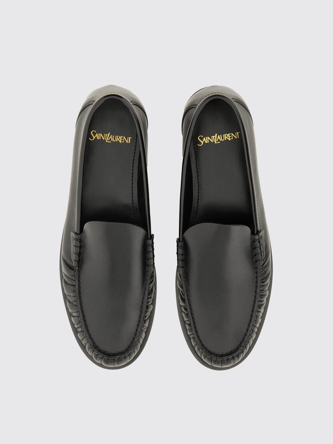 SAINT LAURENT MOCASSINI: Mocassino Saint Laurent in pelle , Nero - Img 5
