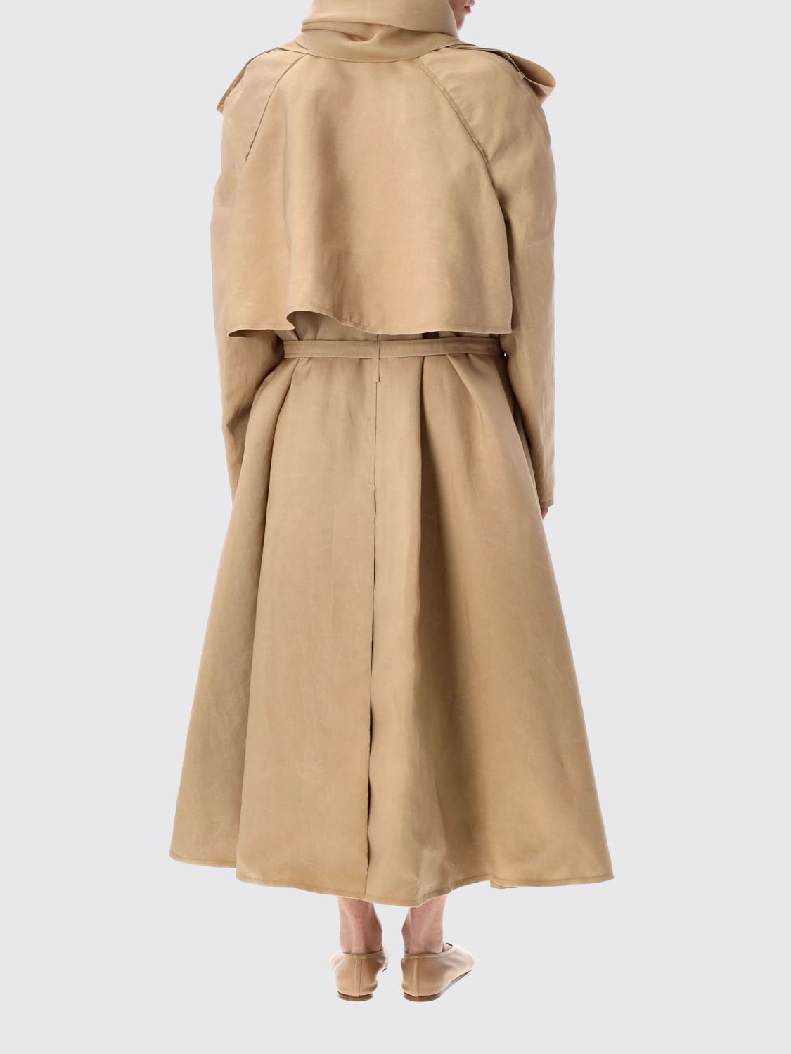 CARVEN GIACCA: Trench Carven in seta , Sabbia - Img 2
