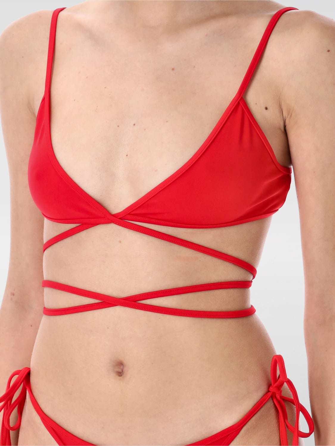ワンピース水着 THE ATTICO Woman Swimsuit Red WBC00009PAA094AA 010 THE ATTICO: Swimsuit woman - Red | The Attico swimsuit