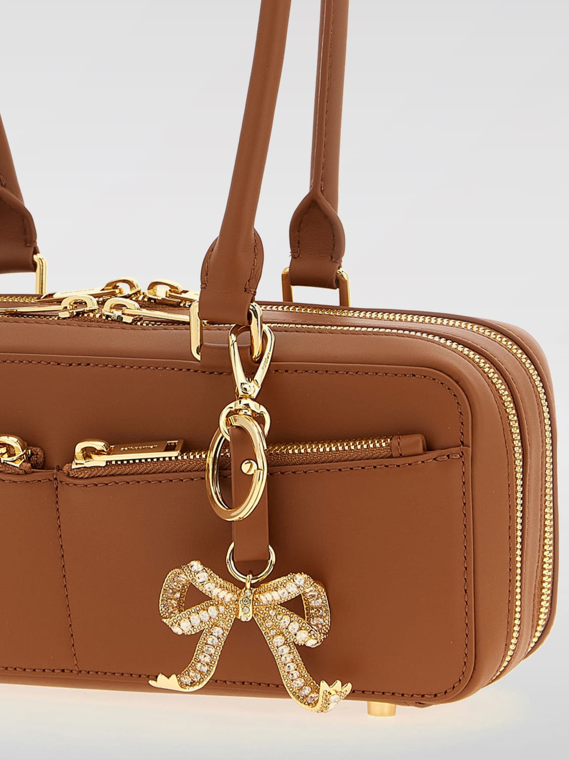 SELF-PORTRAIT SHOULDER BAG: Shoulder bag woman Self-portrait, Brown - Img 3