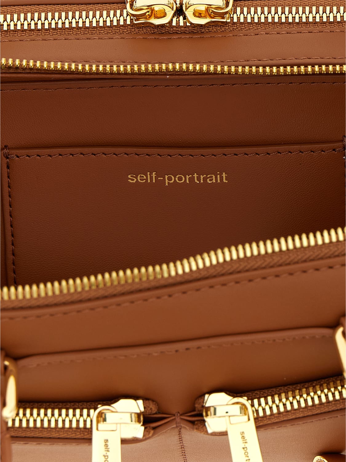 SELF-PORTRAIT SHOULDER BAG: Shoulder bag woman Self-portrait, Brown - Img 4
