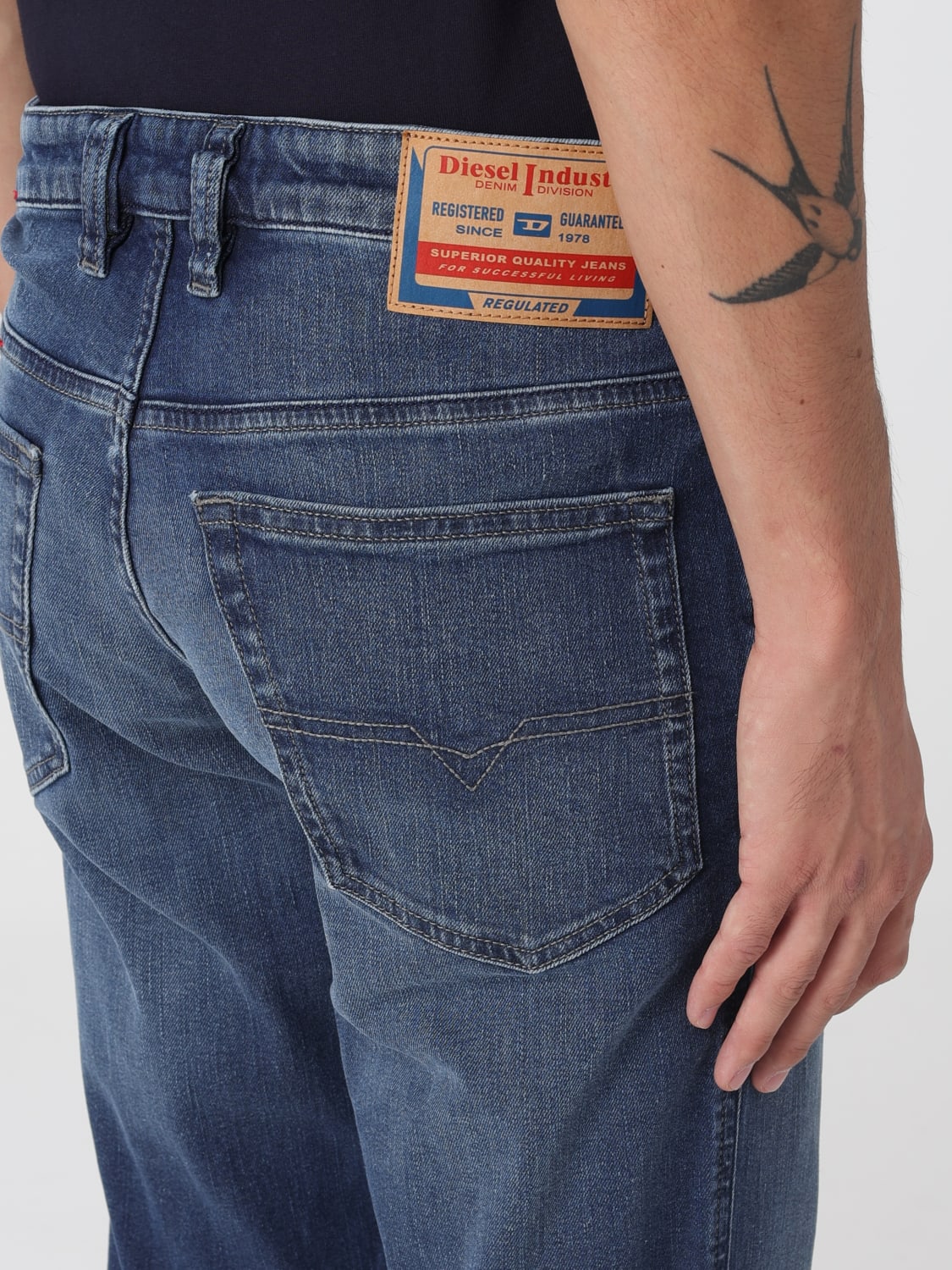 DIESEL JEANS: Jeans hombre Diesel, Azul Oscuro - Img 4