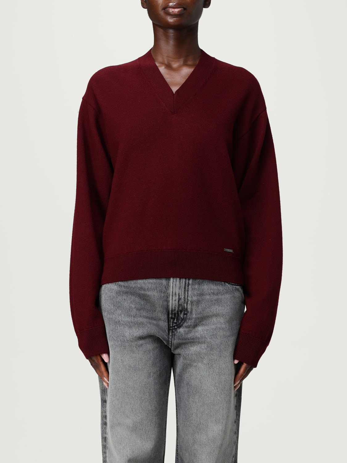 DSQUARED2 JUMPER: Cardigan woman Dsquared2, Burgundy - Img 1