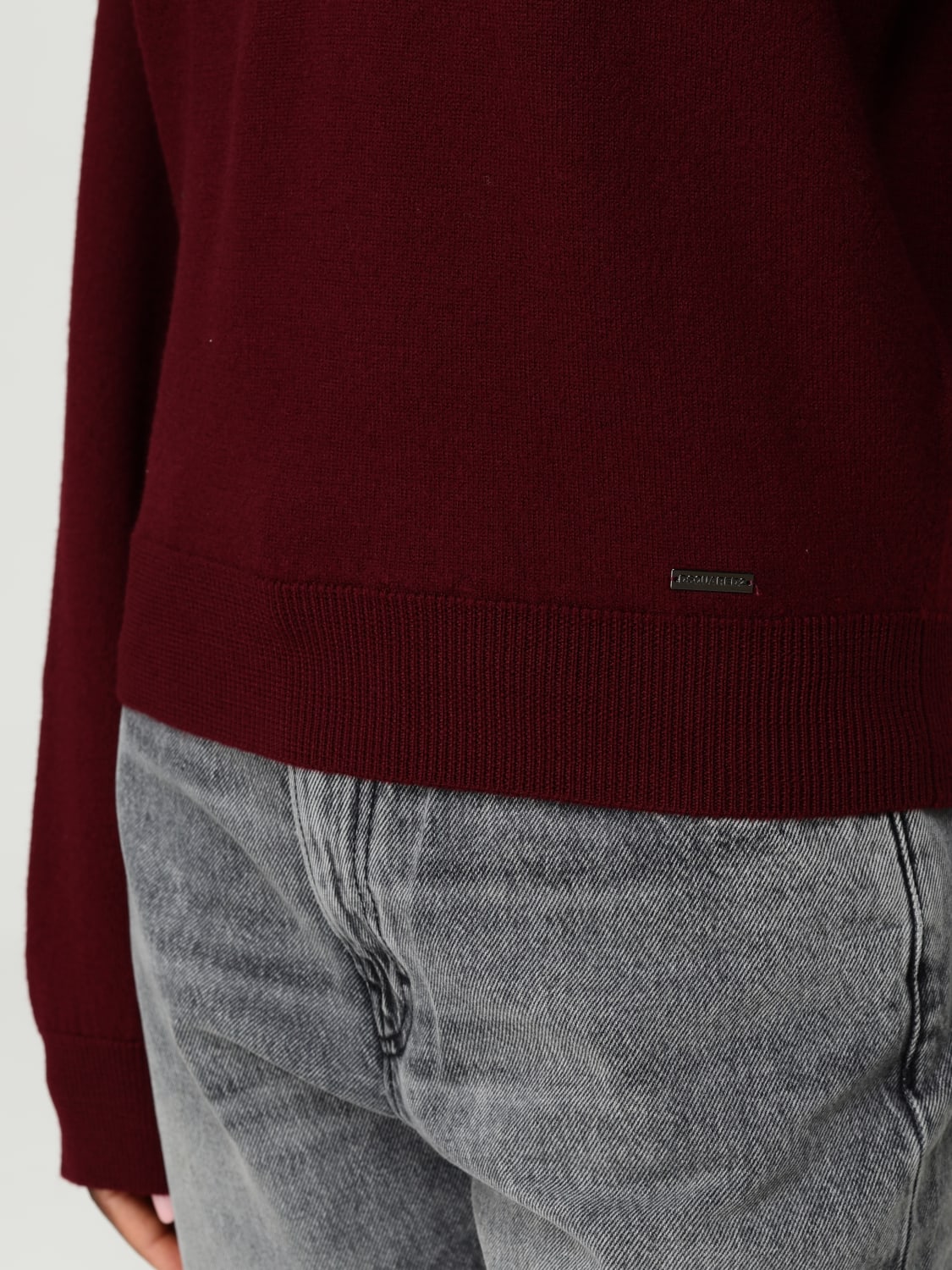 DSQUARED2 JUMPER: Cardigan woman Dsquared2, Burgundy - Img 3