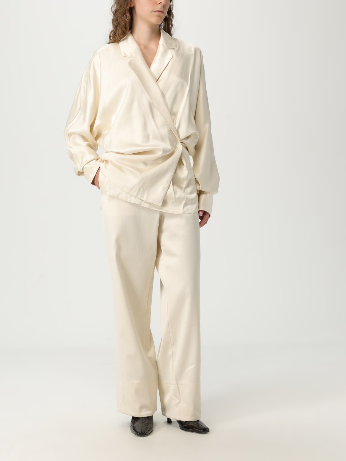 TOTEME TOP: Toteme viscose blouse, Beige - Img 2
