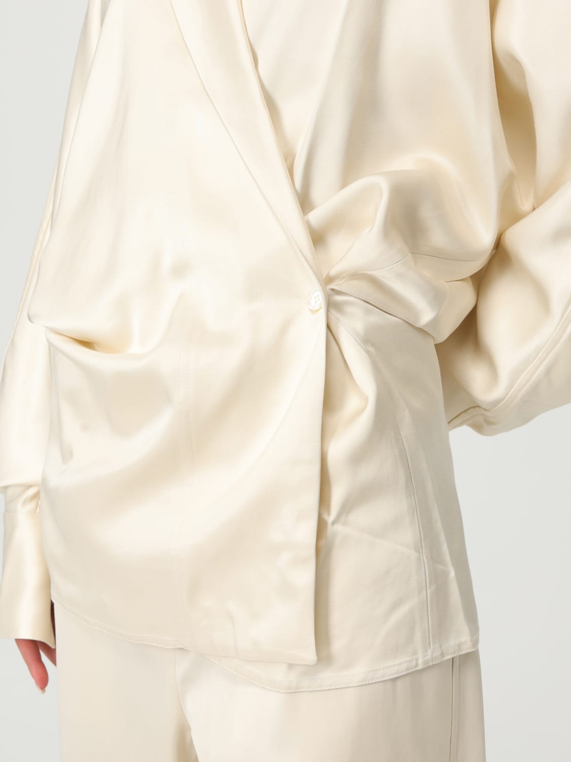 TOTEME TOP: Toteme viscose blouse, Beige - Img 5