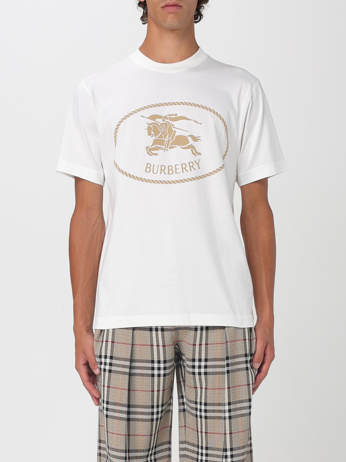 BURBERRY T-SHIRT: T-shirt men Burberry, White - Img 1