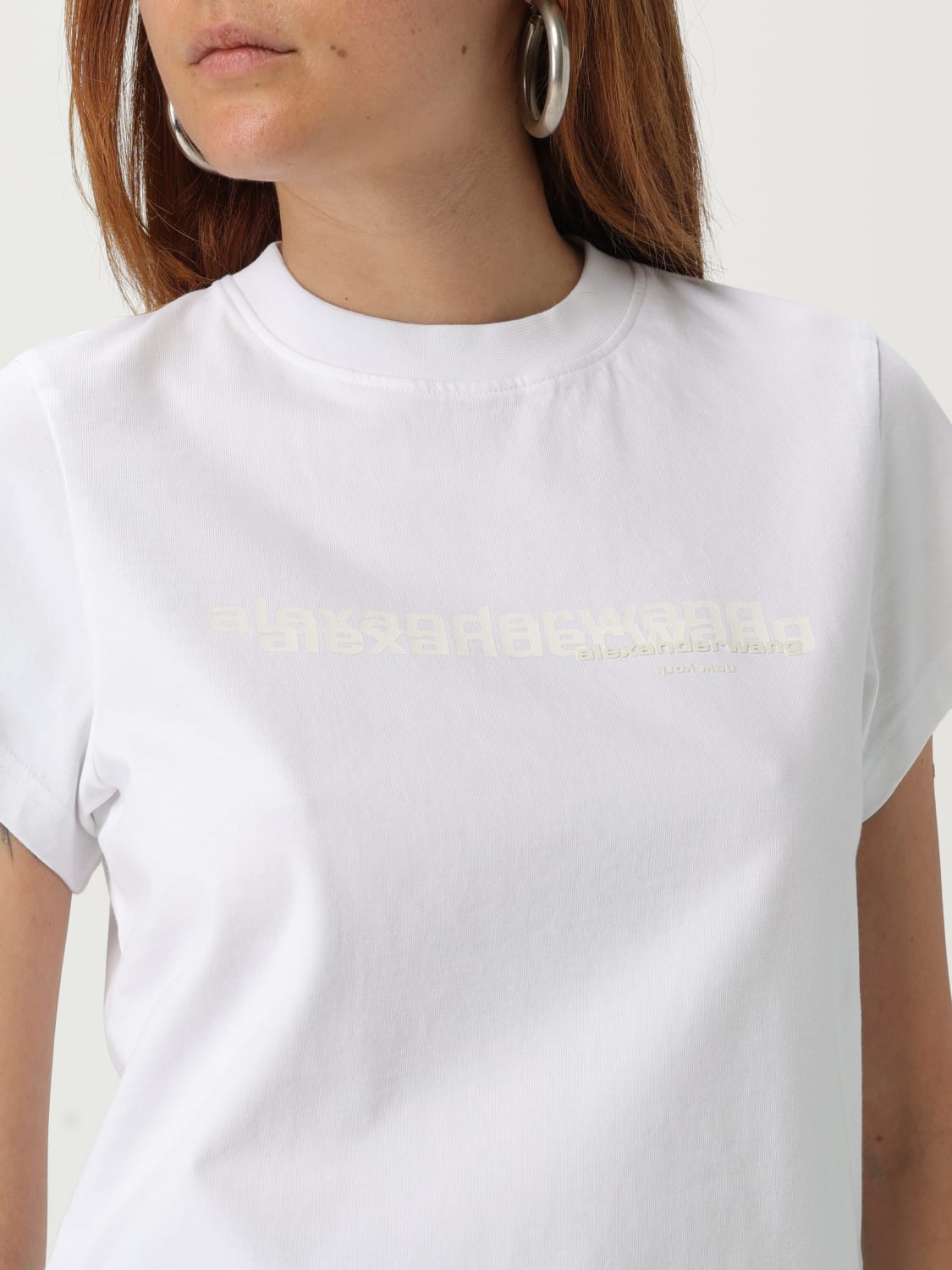 ALEXANDER WANG T恤: T恤 女士 Alexander Wang, 白色 - Img 5