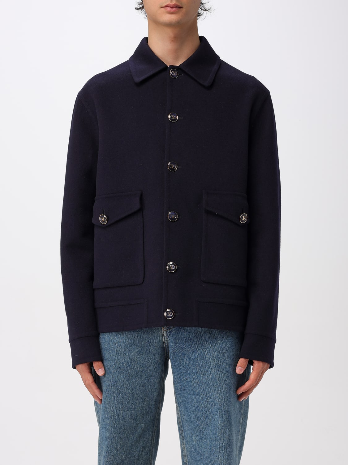 VALENTINO COAT: Coat men Valentino, Blue - Img 1