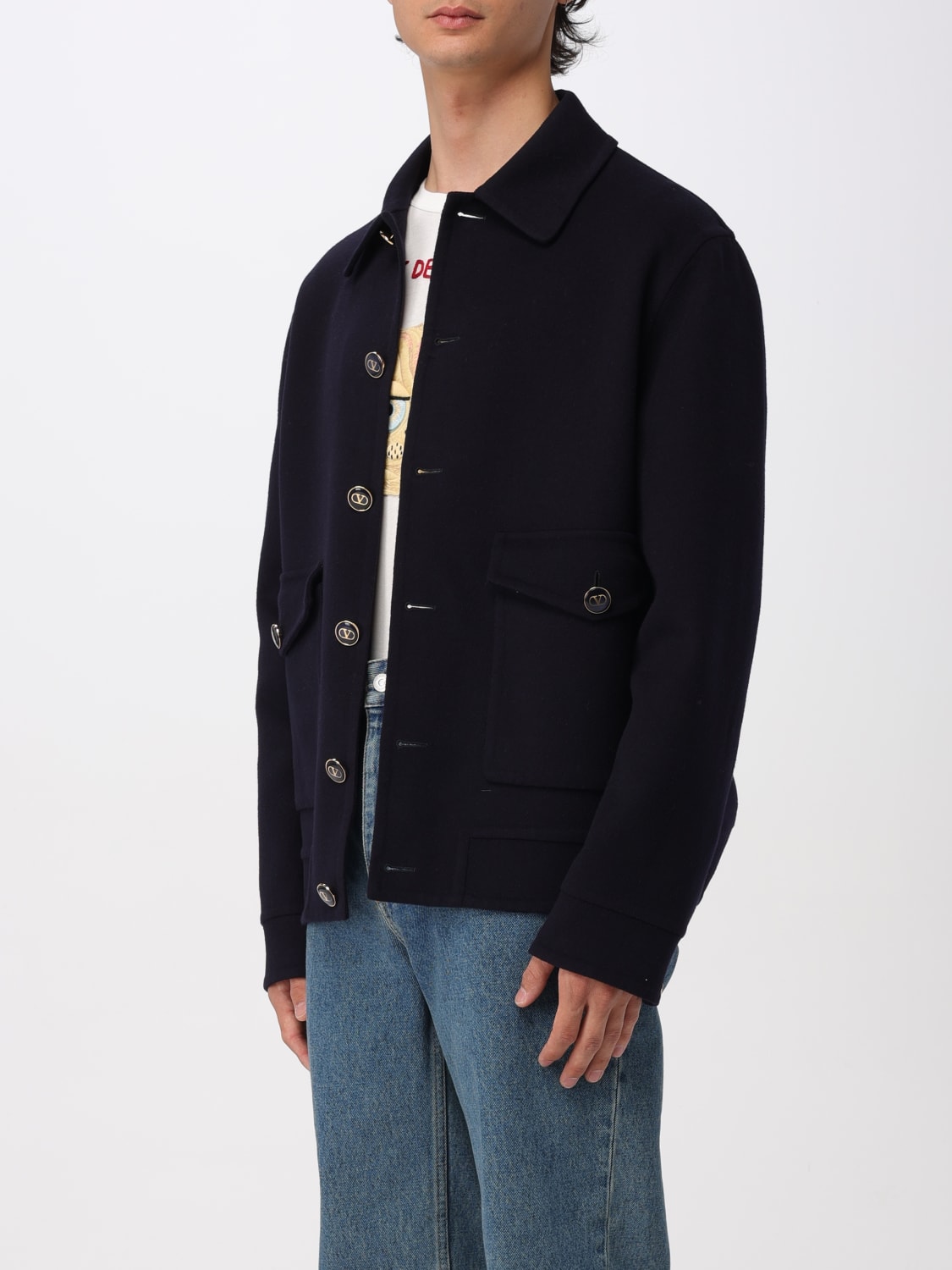 VALENTINO COAT: Coat men Valentino, Blue - Img 4