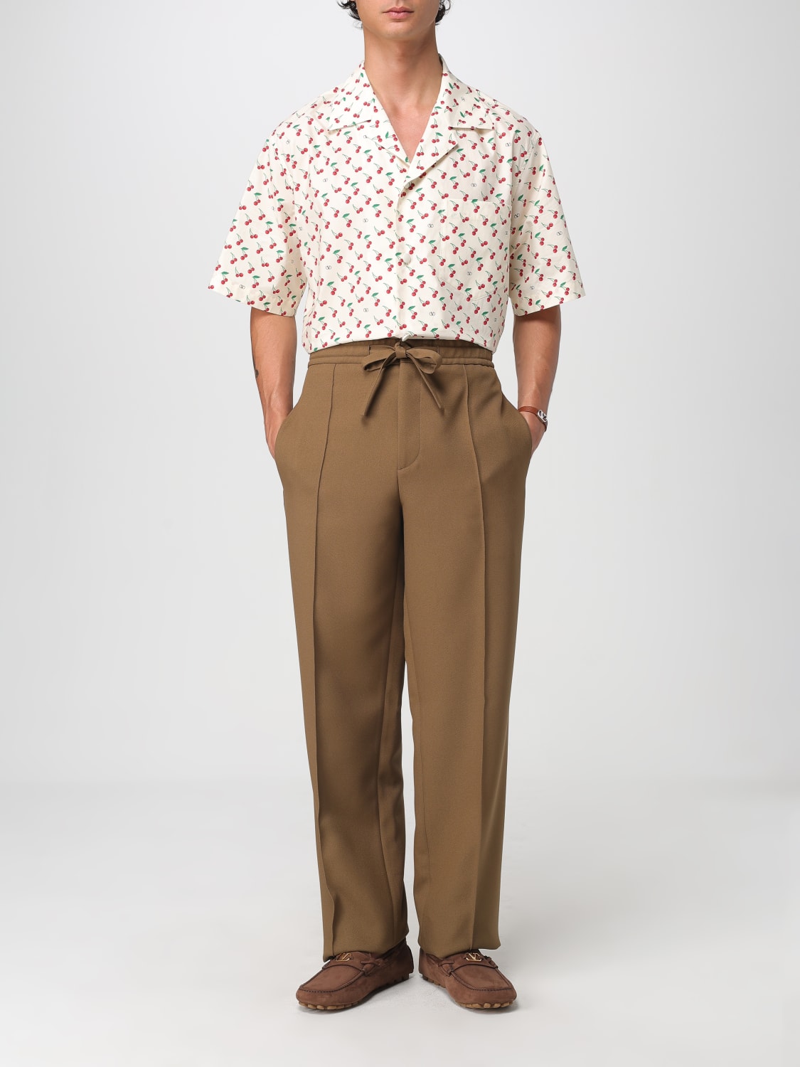 VALENTINO PANTS: Pants men Valentino, Walnut - Img 2