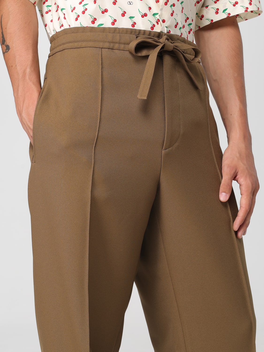 VALENTINO PANTS: Pants men Valentino, Walnut - Img 5