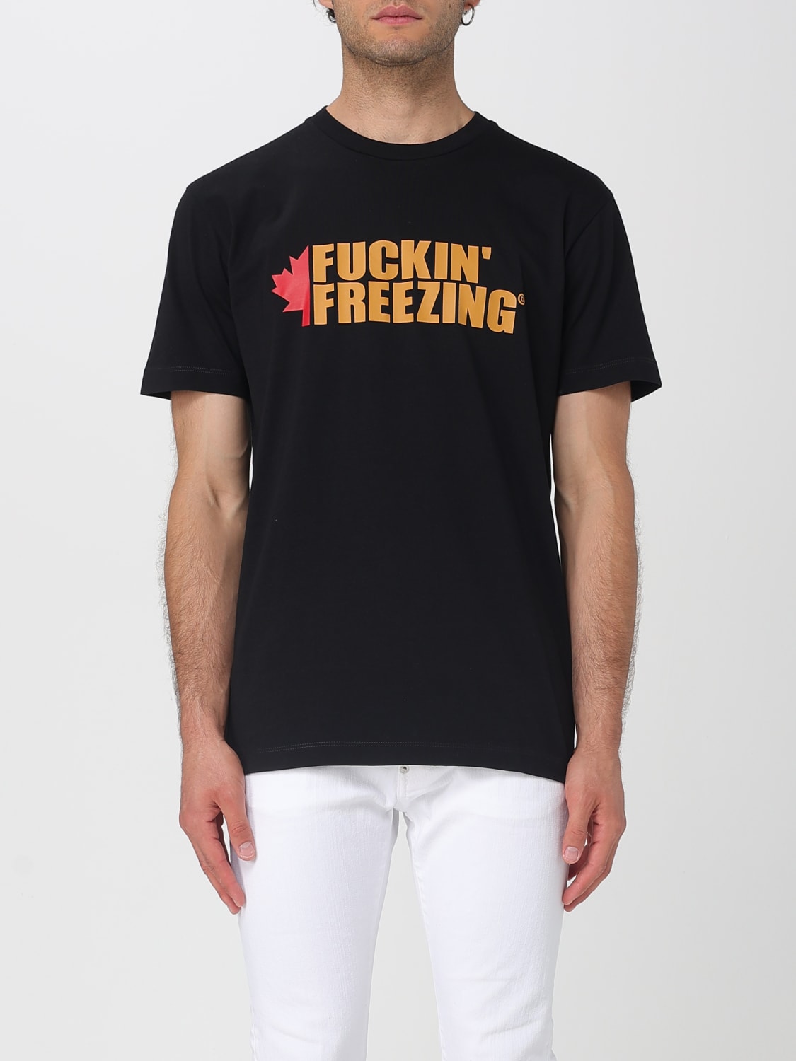 DSQUARED2 T-SHIRT: T-shirt Dsquared2 in cotone , Nero - Img 1