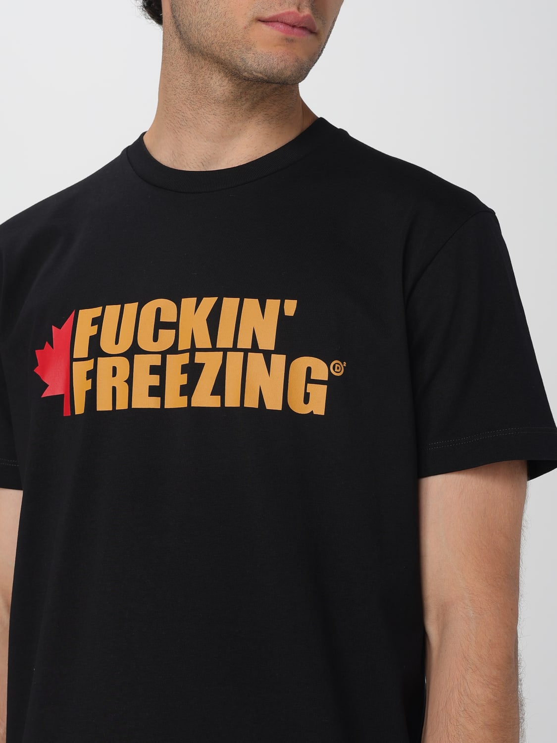 DSQUARED2 T-SHIRT: T-shirt Dsquared2 in cotone , Nero - Img 4