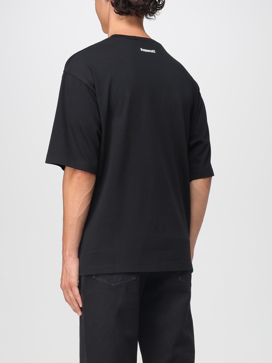 DSQUARED2 T-SHIRT: T-shirt Dsquared2 in cotone con slogan, Nero - Img 2