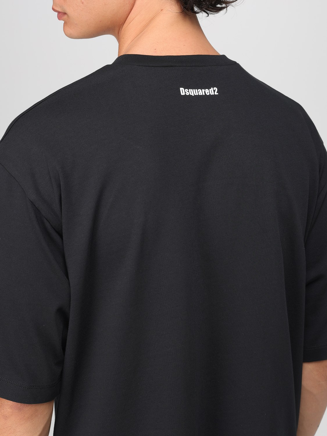 DSQUARED2 T-SHIRT: T-shirt Dsquared2 in cotone con slogan, Nero - Img 3
