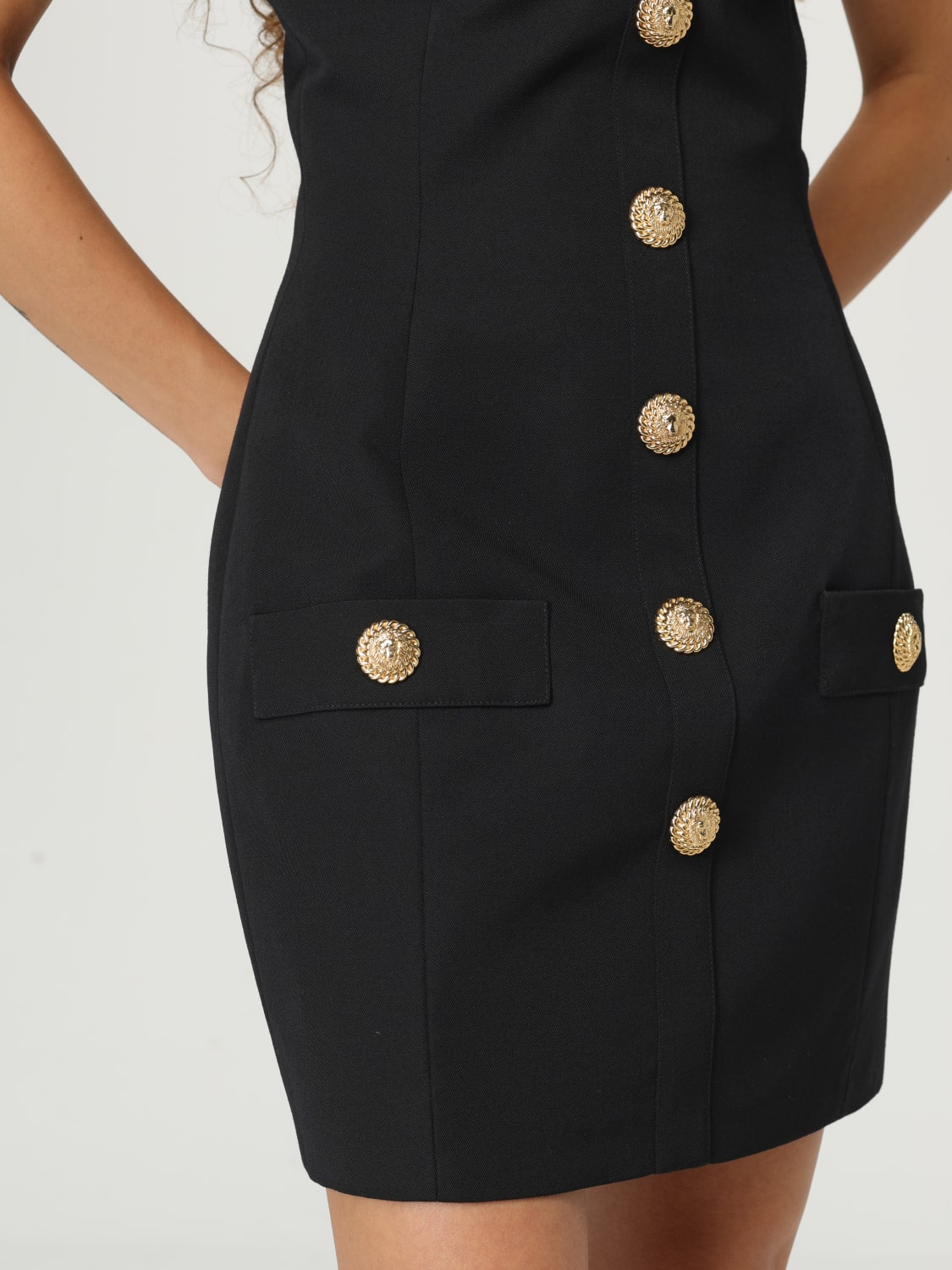 BALMAIN VESTIDO: Vestido mujer Balmain, Negro - Img 4